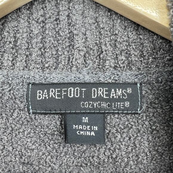 Barefoot Dreams Cozychic Lite Cocoon Open Cardigan Light Mauve Women's M Pockets - Picture 3 of 7